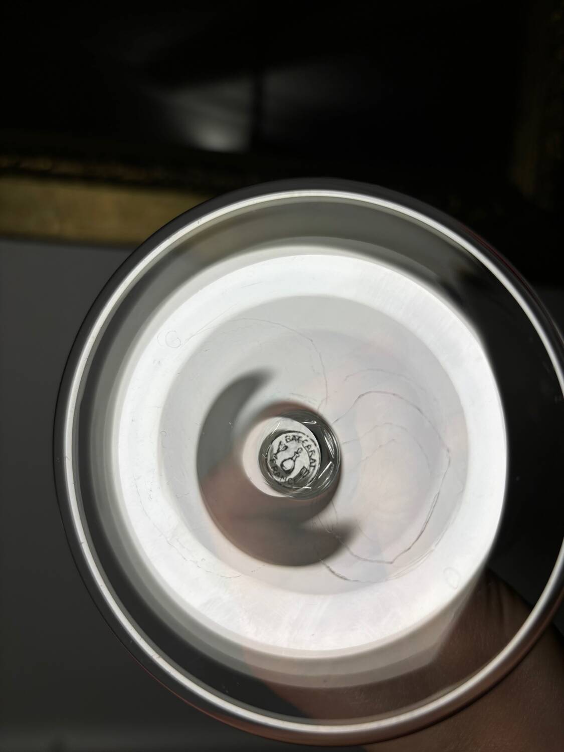 Two giant champagne tasting glasses Baccarat