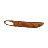 Aperitif cut or empty pocket in teak wood