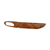 Aperitif cut or empty pocket in teak wood