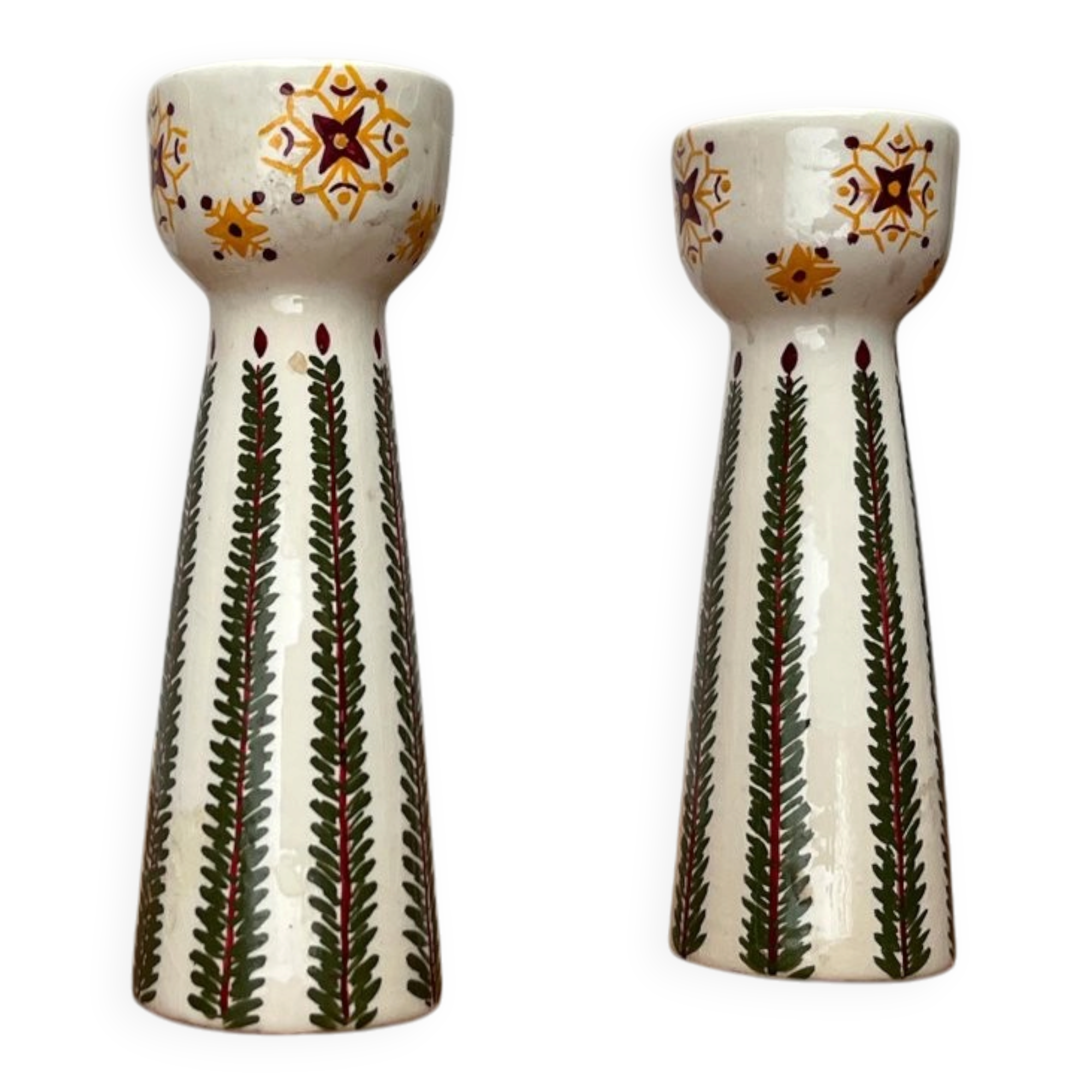 Bougeoirs en céramique vintage, années 1970, lot de 2