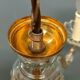 Small Venetian chandelier, three-burner twisted blown glass 1950s - Brass, Glass