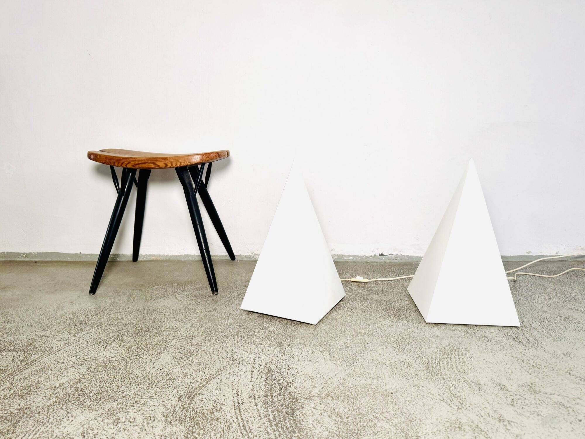 Pyramid Floor & Table Lamp By Harco Loor For Harco Loor Design, The Netherlands 1980S