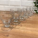 Set of 6 engraved wine glasses