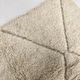 Berber carpet Beni Ouarain new ecru with engraved ecrus patterns 2,15x1.52m