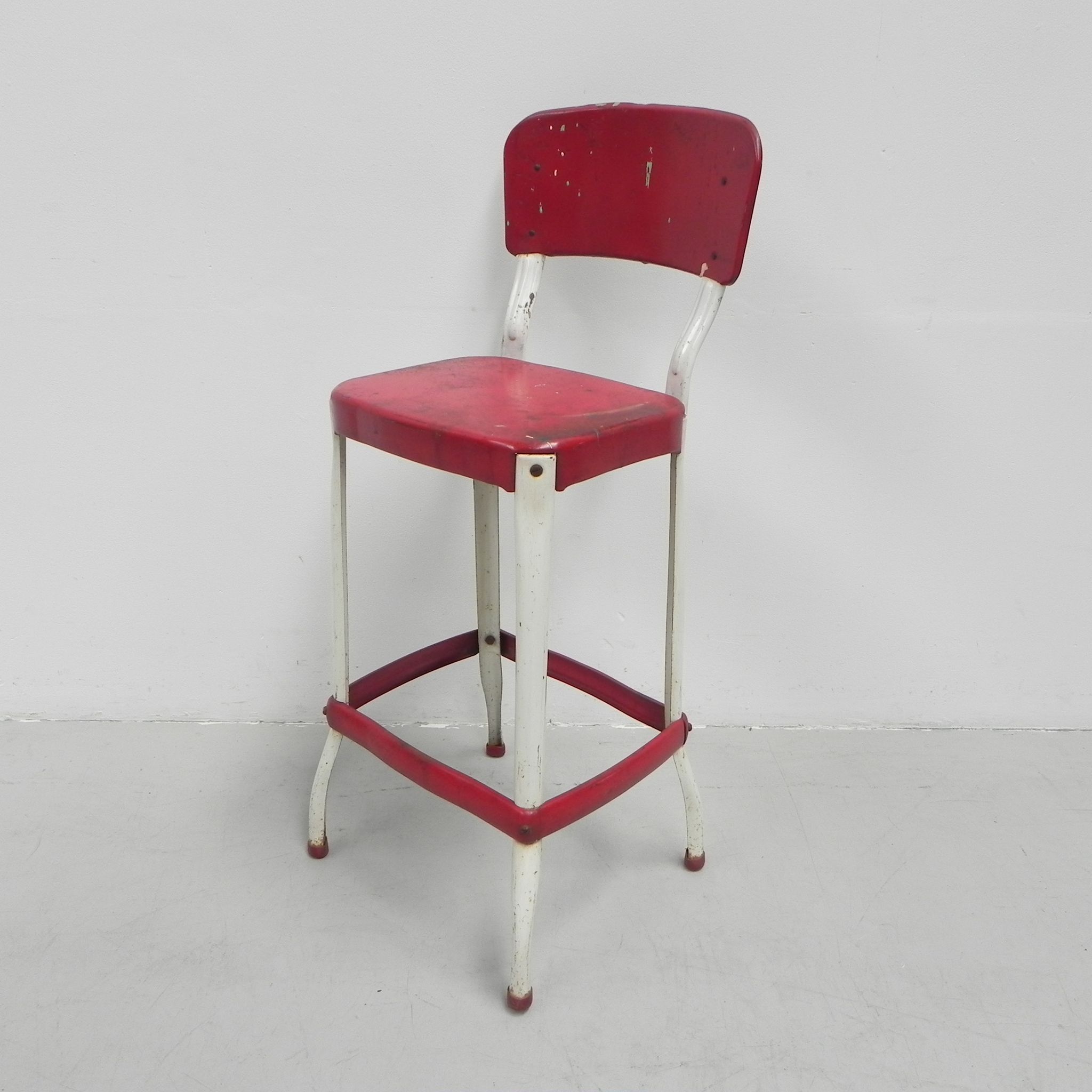 Industrial steel bar stool, stool, Cosco