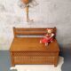 Bench chest wood and rattan vintage toys
