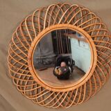 Rattan mirror 68cm