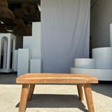 table basse en teck blond quadripode
