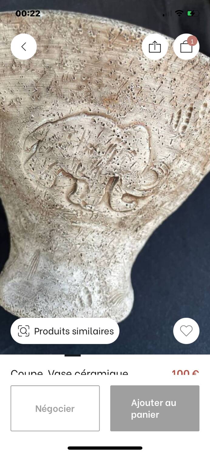 Cup, ceramic vase Francis Triay