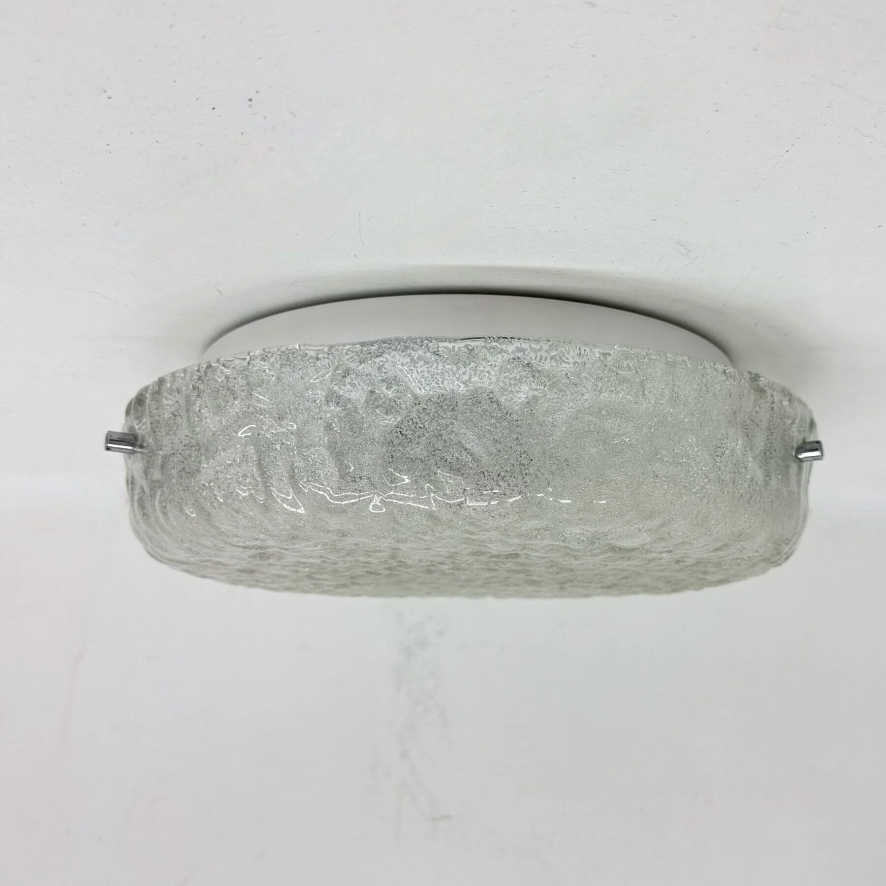 German vintage textured Murano glass flush mount, 1960s