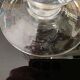 Large carafe / Jug in Paris crystal with stained glass decoration signed H 30 cm