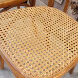 Pair of Thonet style bistro chairs in bentwood canework - 1930s