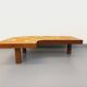 Barrois vintage shell-patterned comma coffee table in wood and ceramic.