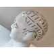 Cracked earthenware phrenology bust by Fowler
