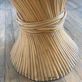 Glass rattan table by John McGuire