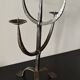 Large Brutalist Wrought Metal Candlestick - Early 20th Century
