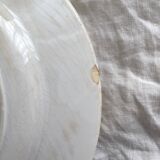 8 flat ironstone plates “Fleurette” Gien