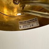 Brass and opaline glass wall lamps by Hans-Agne Jakobsson in mid-century style, Sweden, 1960s.