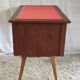 Teak desk with compass legs - 60s/70s