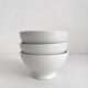 3 vintage Apilco white porcelain bowls