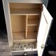 Old bathroom wardrobe in sheet metal of the 50s