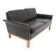 Scandinavian 2-seater leather sofa, Sweden, 1950