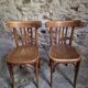 Set of 4 antique French bistro chairs by Mahieu & Guillaume, circa 1930.