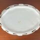 Vintage Italian woven basket in white ceramic