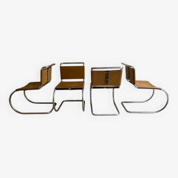 Serie de 4 chaises MR de Mies Van der Rohe pour Knoll