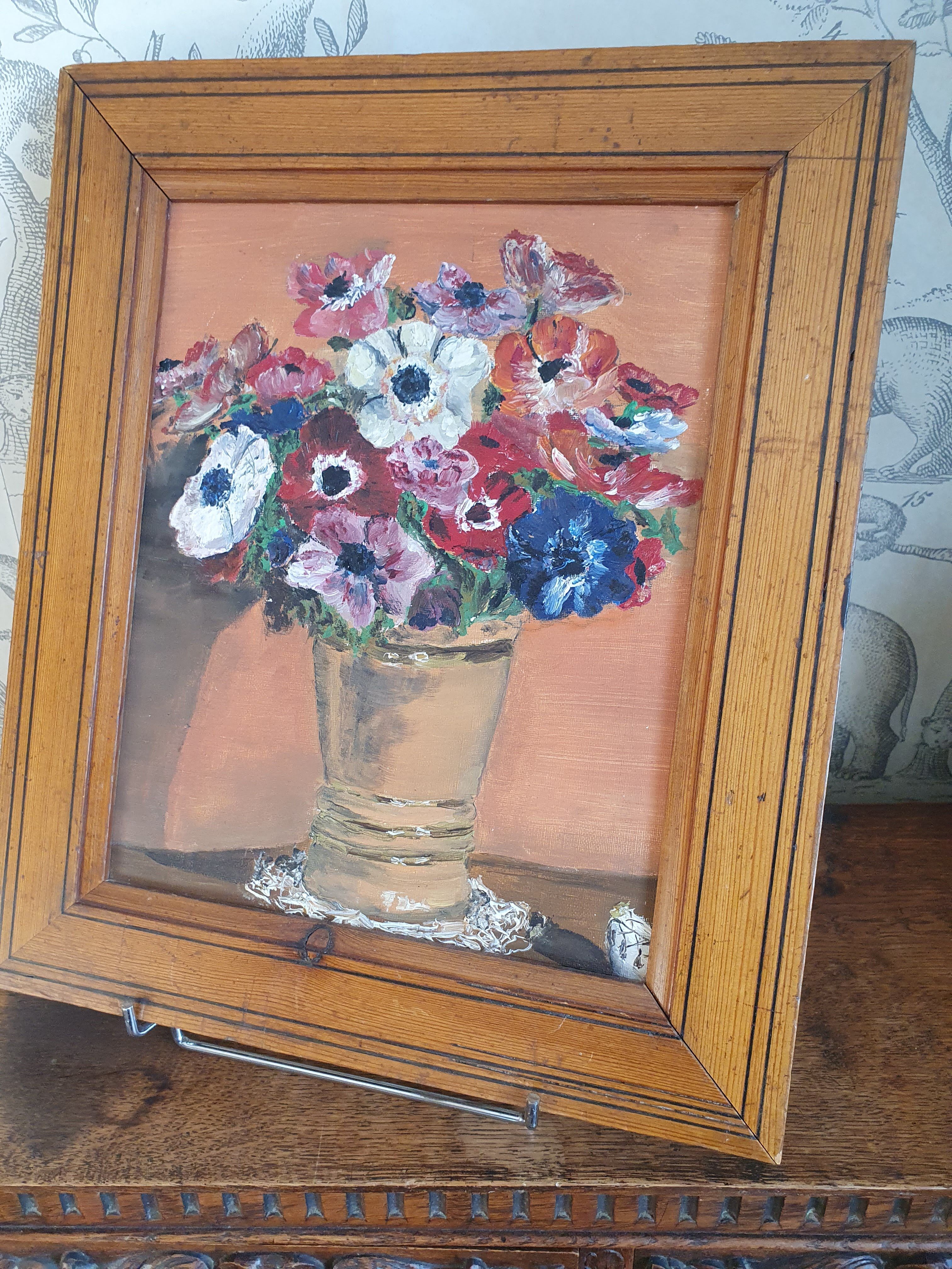 Peinture à l’huile bouquet de fleurs