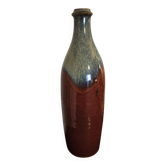 Enameled stoneware bottle signed Pépin