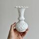 Vase soliflore en verre opaline blanc