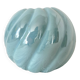 80s pearly blue ball vase