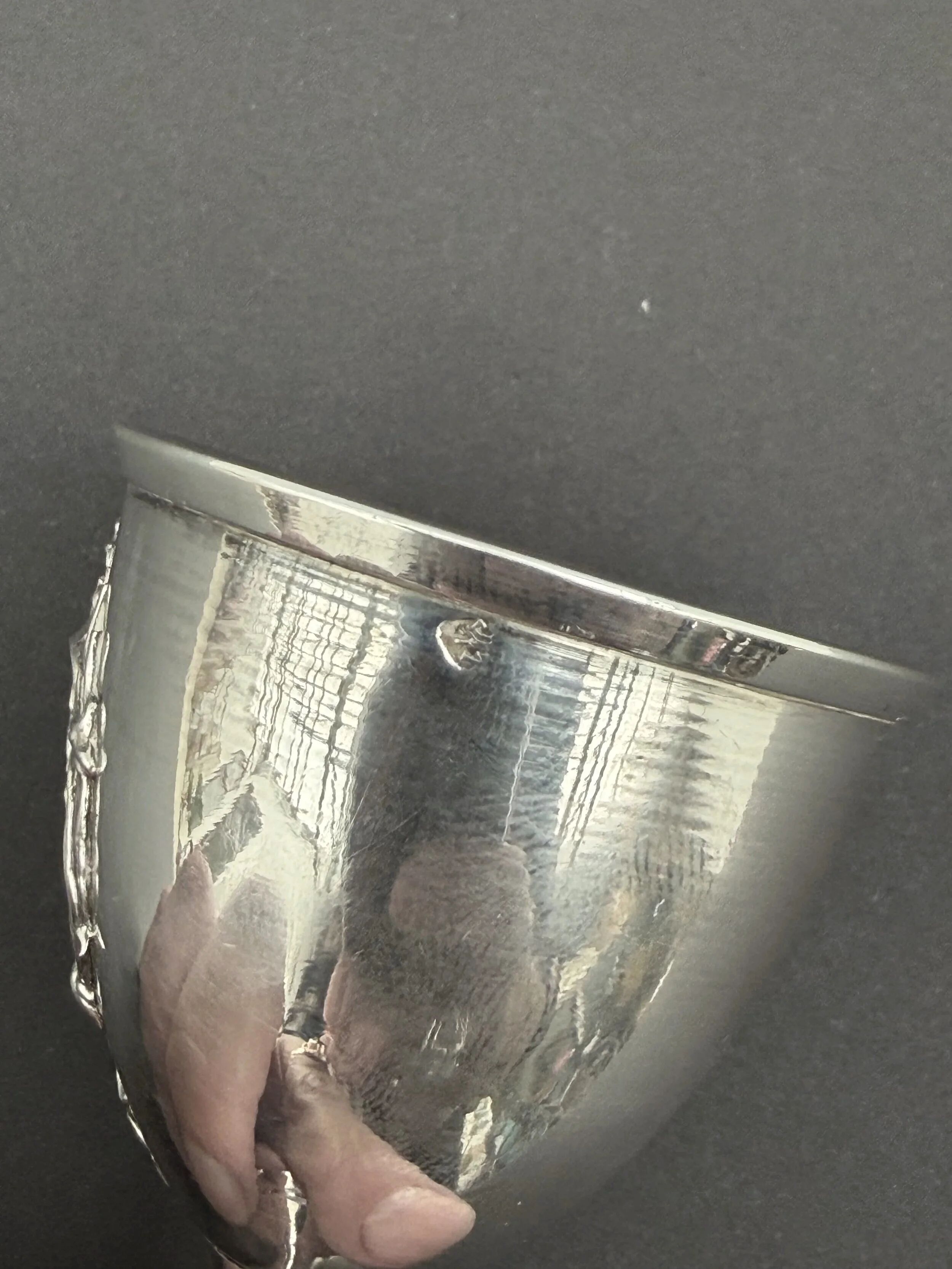 Silver egg cup, 19th century