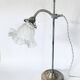 Lampe 1900, câble tissu tressé, tulipe verre au choix