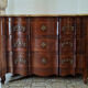 Bordeaux Crossbow Commode in Solid Mahogany, Louis XV Period