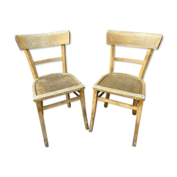 Pair of chairs bistro baumann French bistro chair vintage
