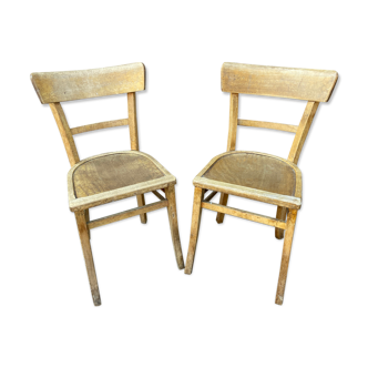 Pair of chairs bistro baumann French bistro chair vintage