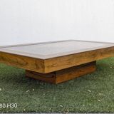 Roméo Rega Coffee Table, Pine Scales, Vintage 1970 Design
