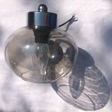2 appliques globe, verre fumé