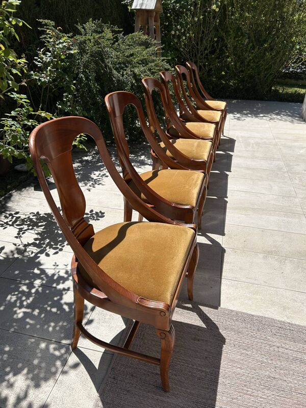 Chaises de style Empire dites Gondole