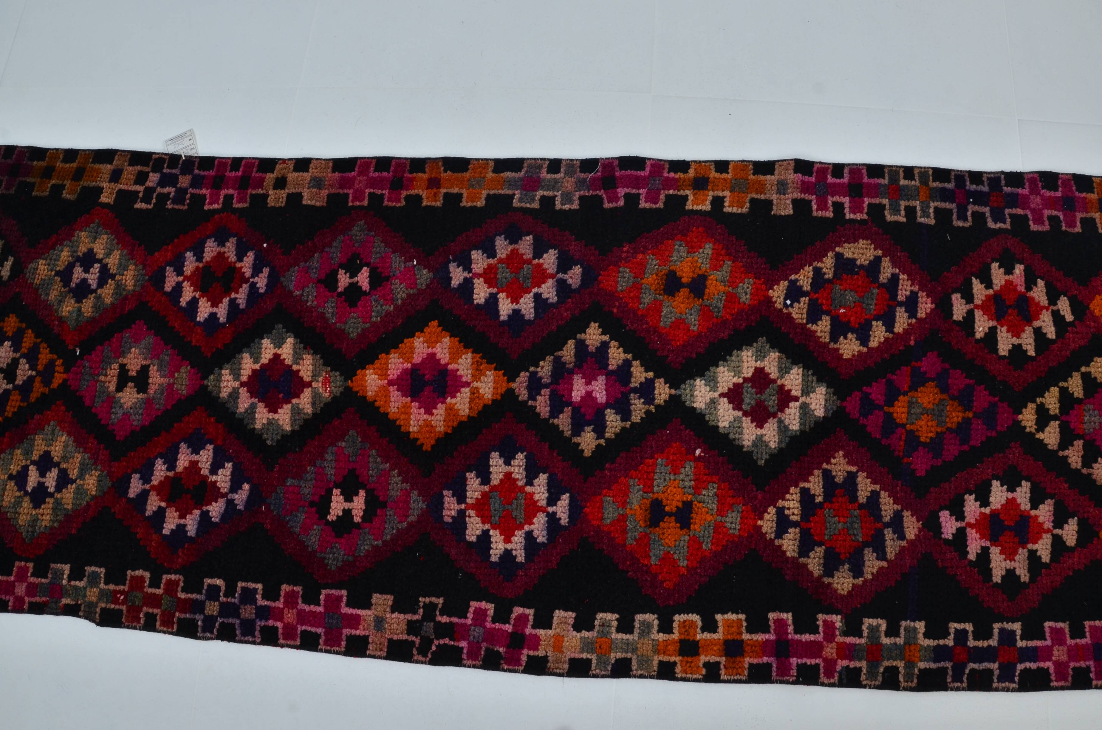 Extra Long Oushak Vintage Runner Rug