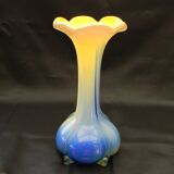 Small blown glass vase in murano style.