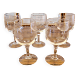 Cristal Arques Matignon white wine glasses, engraved crystal set of 6