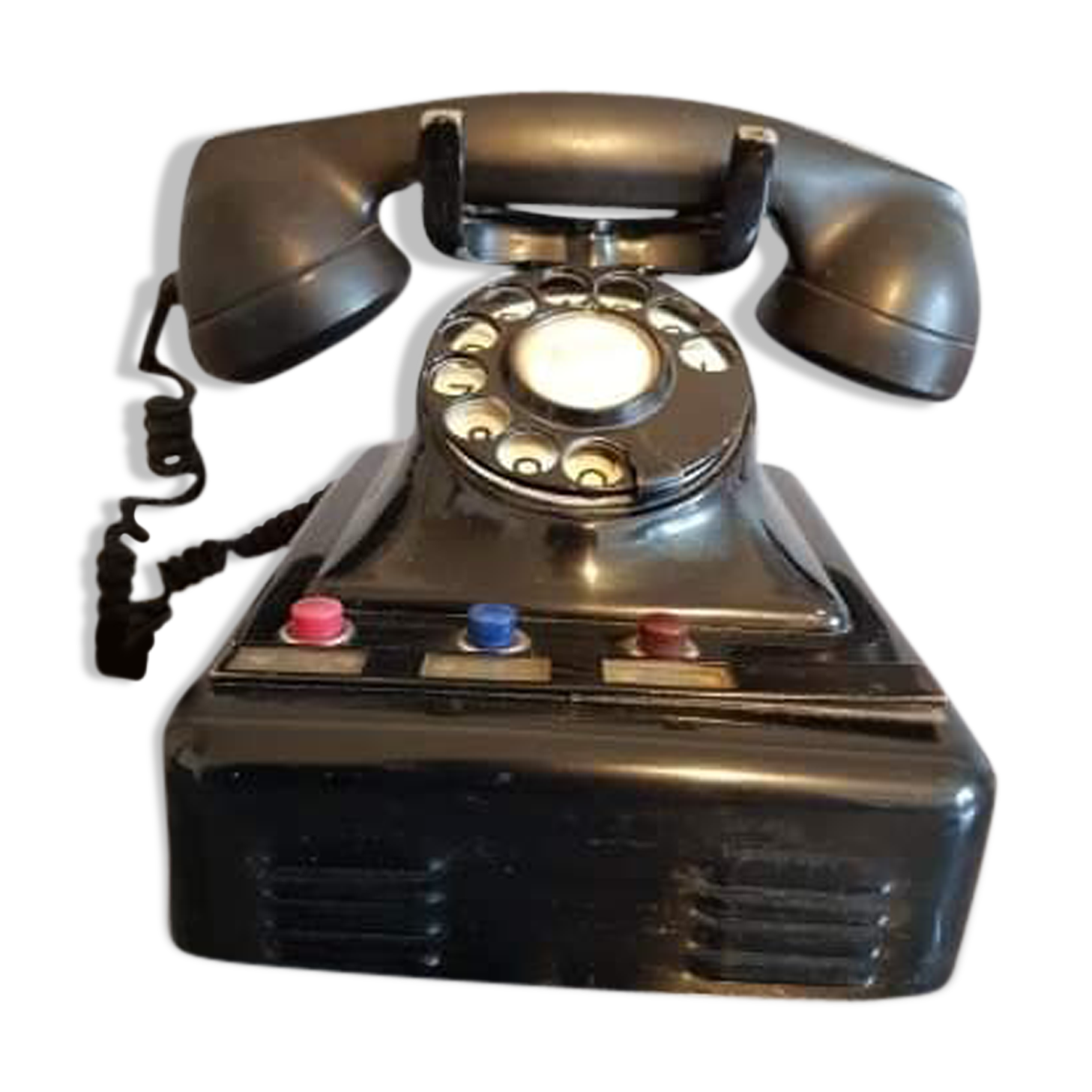 old phone in black Bakelite 1940s