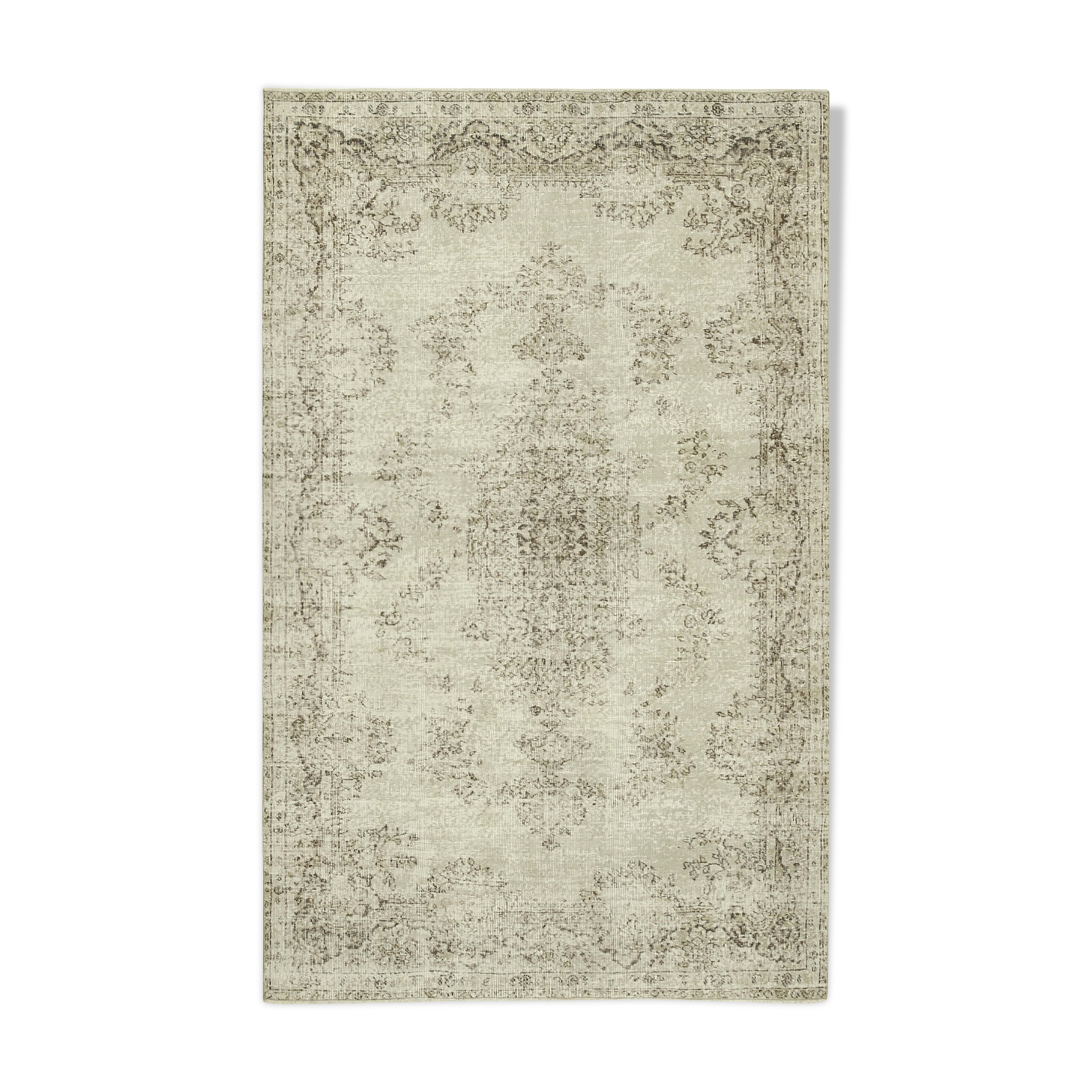 Handmade oriental beige rug 171 cm x 275 cm