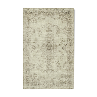 Tapis beige oriental fait à la main 171 cm x 275 cm