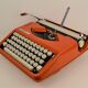 Japy L80 Hermes Orange 1970 Typewriter