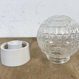 Plafonnier en porcelaine blanche vintage, années 1970
