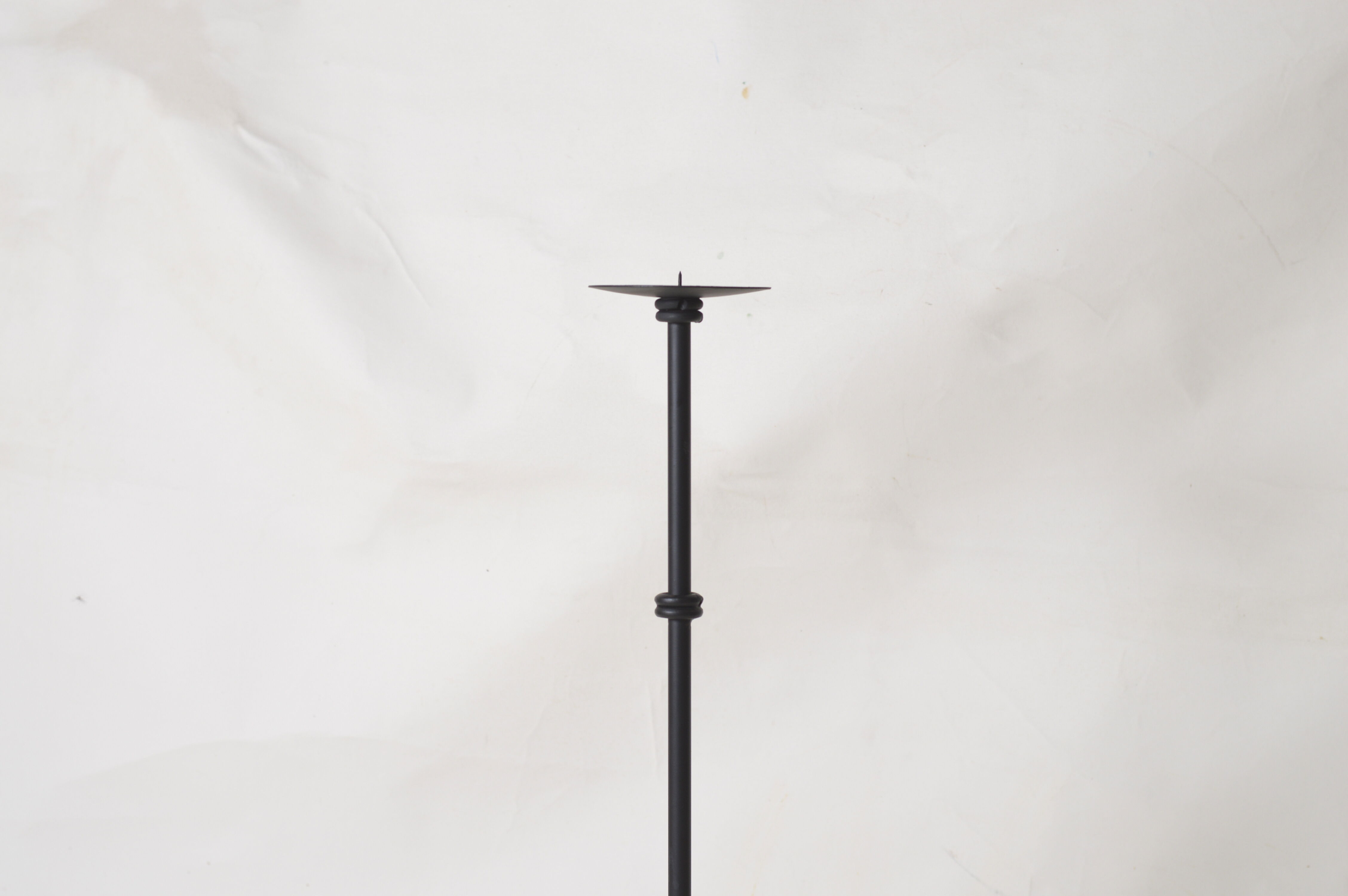 Brutalist iron candlestick, 1950s
